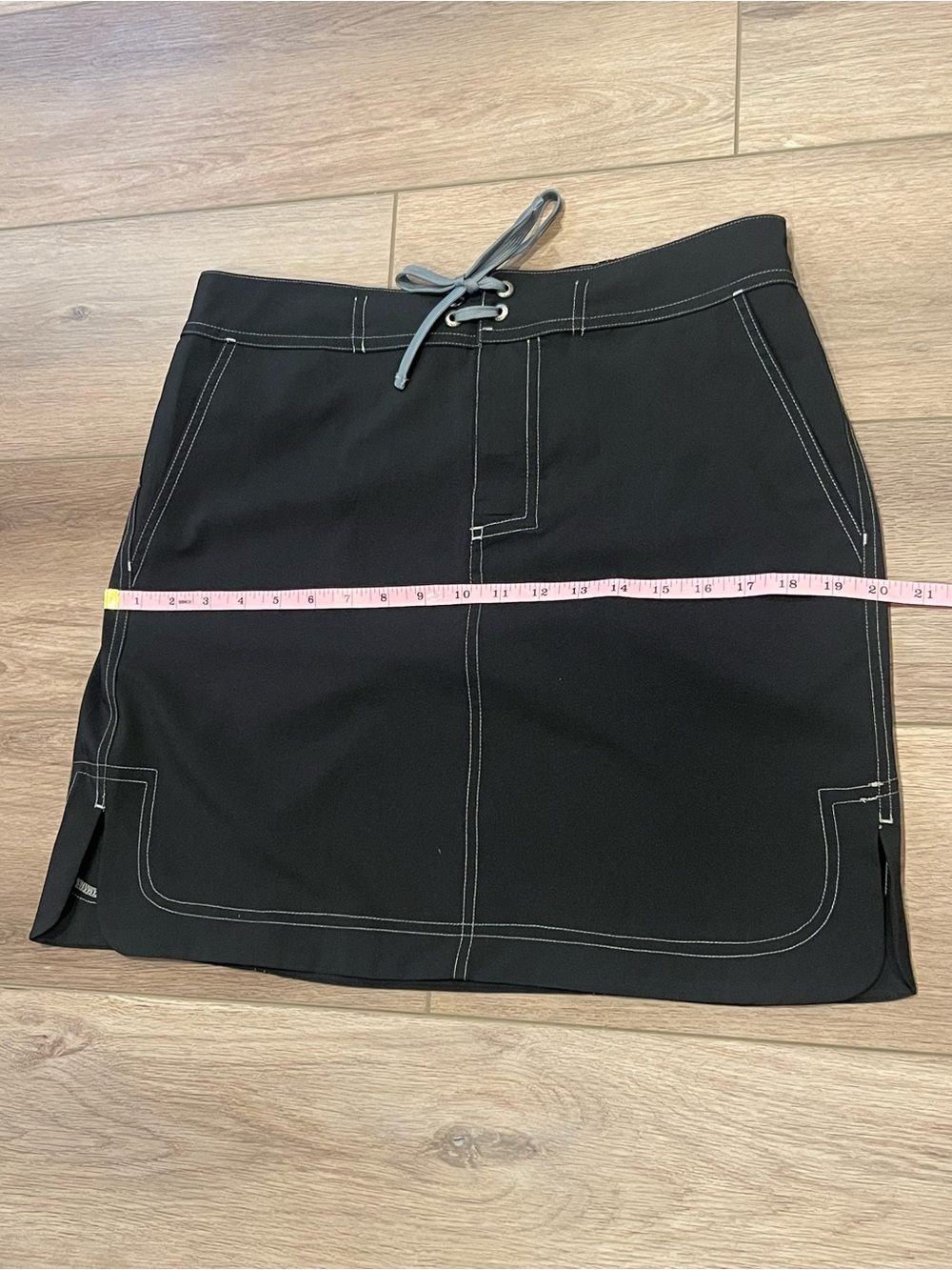RipSkirt Hawaii Black Pull-on Skirt (non-wrap) Drawstrings, Pockets, Beach - Picture 5 of 11
